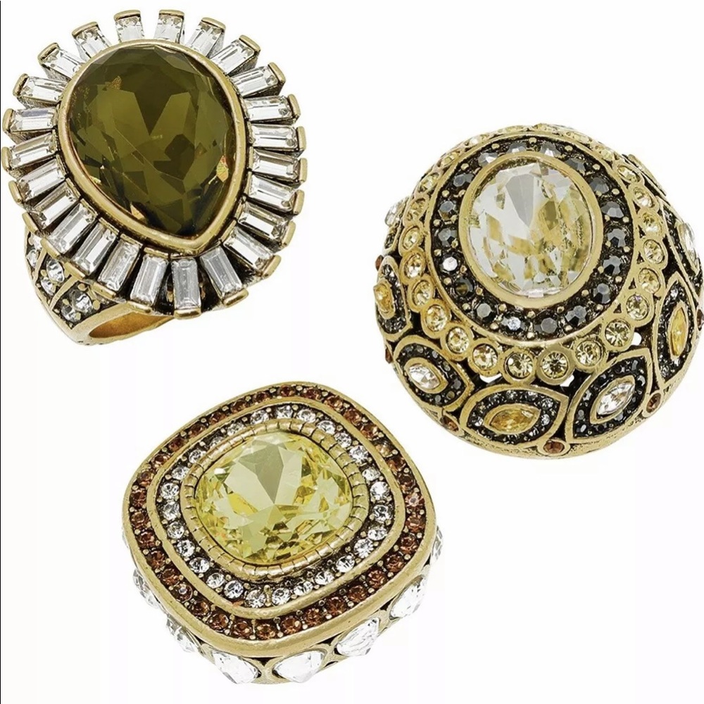 Heidi Daus SIZE 8 🆕 3 in 1 rings,magnetic gold tones